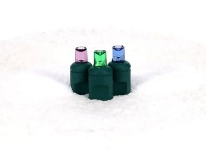 50 5mm ColorSplash Colombia Blue Green Purple LED Christmas Lights 6’’ Spacing - Christmas Lights