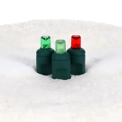 50 5mm ColorSplash Holly Red Green Lime Green LED Christmas Lights 6’’ Spacing - Christmas Lights