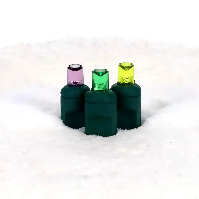 50 5mm ColorSplash Mardi Gras Purple Green Gold LED Christmas Lights 6’’ Spacing - Christmas Lights