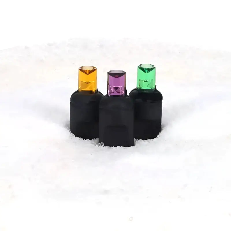 50 5mm ColorSplash Spooky Green Orange Purple LED Christmas Lights 6’’ Spacing - Christmas Lights