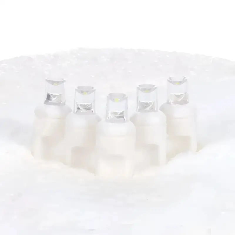 50 5mm Cool White SuperSpark LED Strobe Lights 6’’ Spacing White Wire - Christmas Lights