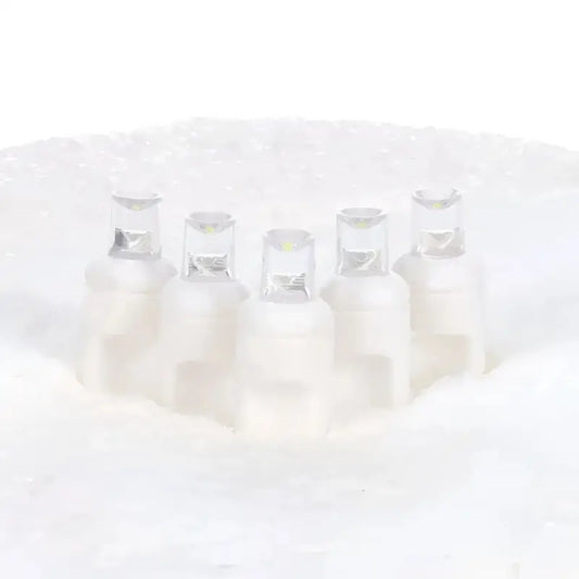 50 5mm Cool White SuperSpark LED Strobe Lights 6’’ Spacing White Wire - Christmas Lights