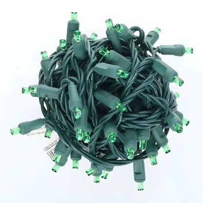 50 5mm Green SuperSpark LED Strobe Lights 6’’ Spacing - Christmas Lights