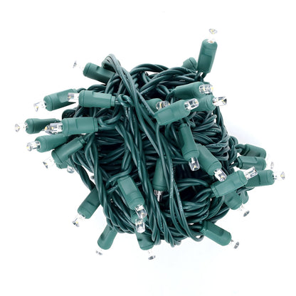 50 5mm Warm White QuadSpark Strobing/Static LED Strobe Lights 6’’ Spacing - Christmas Lights