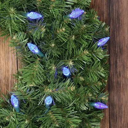 50 C6 Blue LED Christmas Lights 4’’ Spacing - Christmas Lights