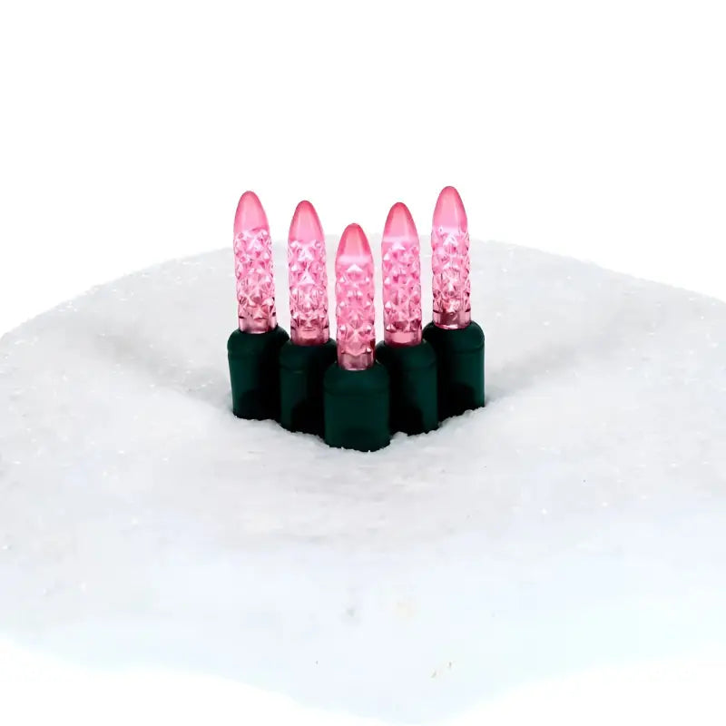 50 M5 Pink LED Christmas Lights 4’’ Spacing - Christmas Lights