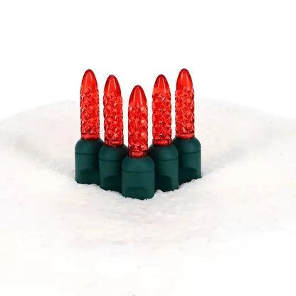50 M5 Red LED Christmas Lights 4’’ Spacing - Christmas Lights