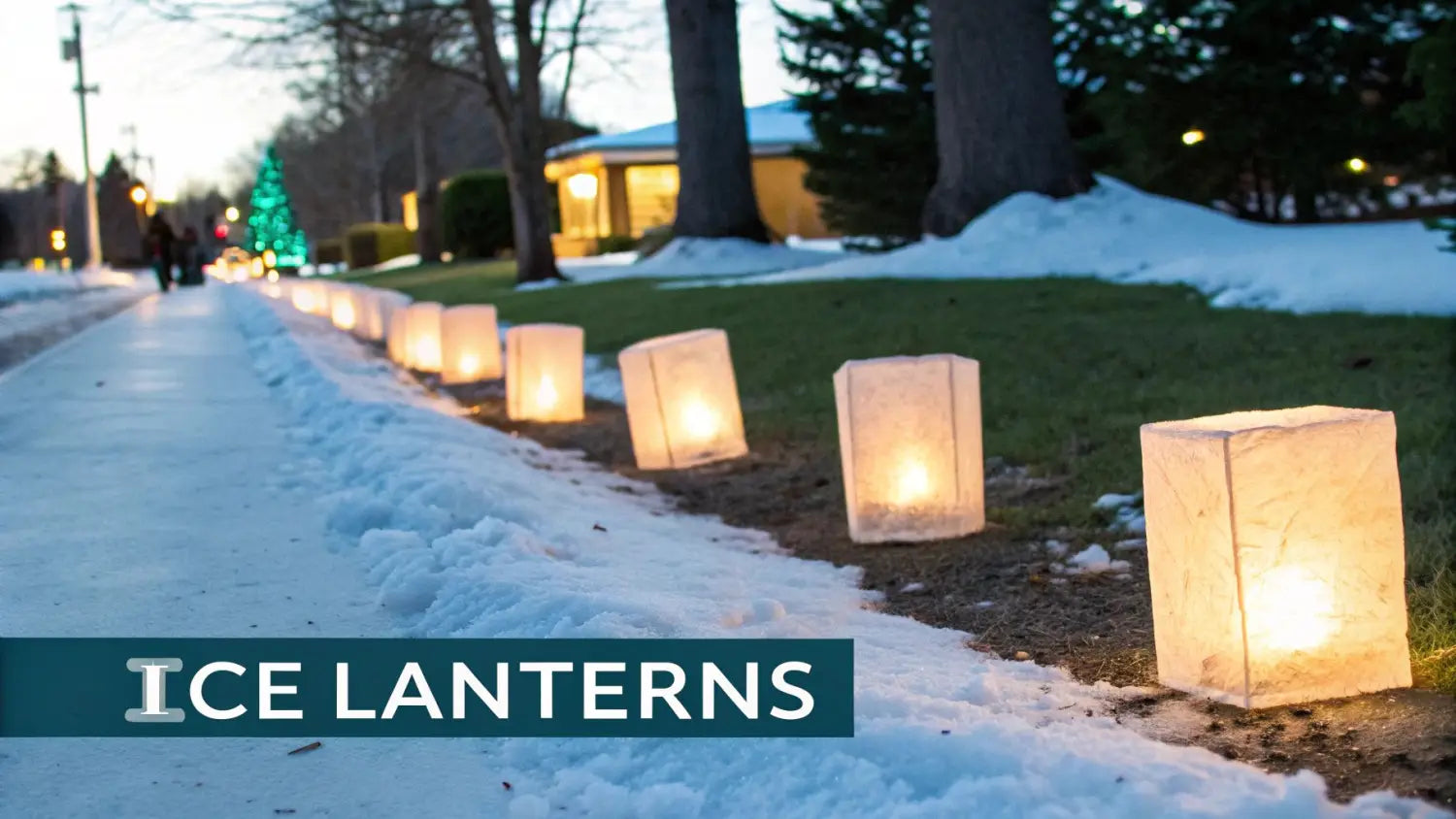 Luminaires de glace et ornements gelés