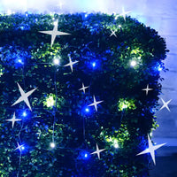 5mm 4' x 6' Blue, Cool White DreamSpark® Smooth Fade LED Net Lights, Green Wire