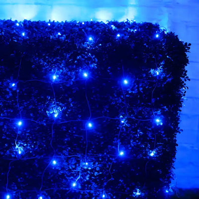 Blue 4 by 6 foot LED Christmas net lights