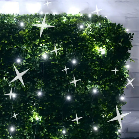5mm 4’ x 6’ Cool White Twinkle LED Net Lights Green Wire - Christmas Lights