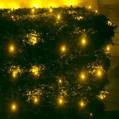 Yellow 4 by 6 foot LED Christmas net lights