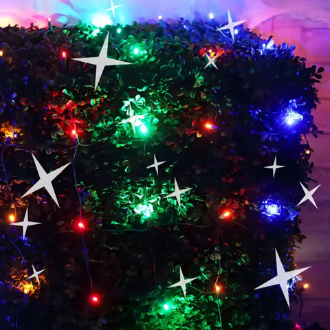 5mm 4’ x 6’ Multicolor DreamSpark® Smooth Fade LED Net Lights Green Wire - Christmas Lights