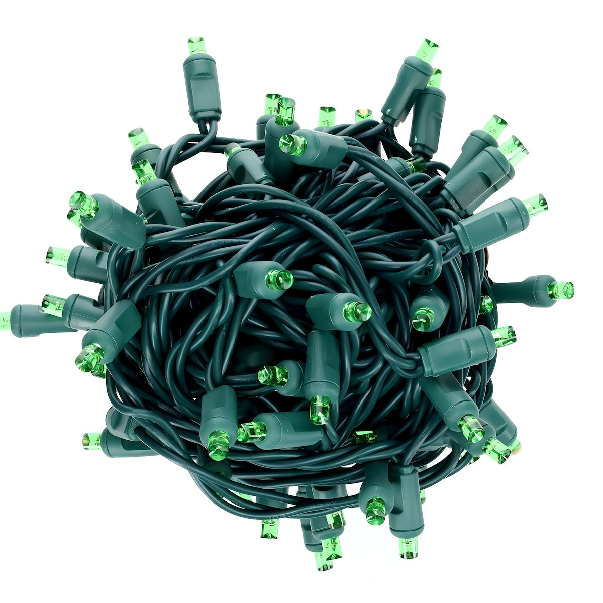 5mm LED Smooth Fade Lights DreamSpark Green 70 Bulbs 4’’ Spacing - Christmas Lights