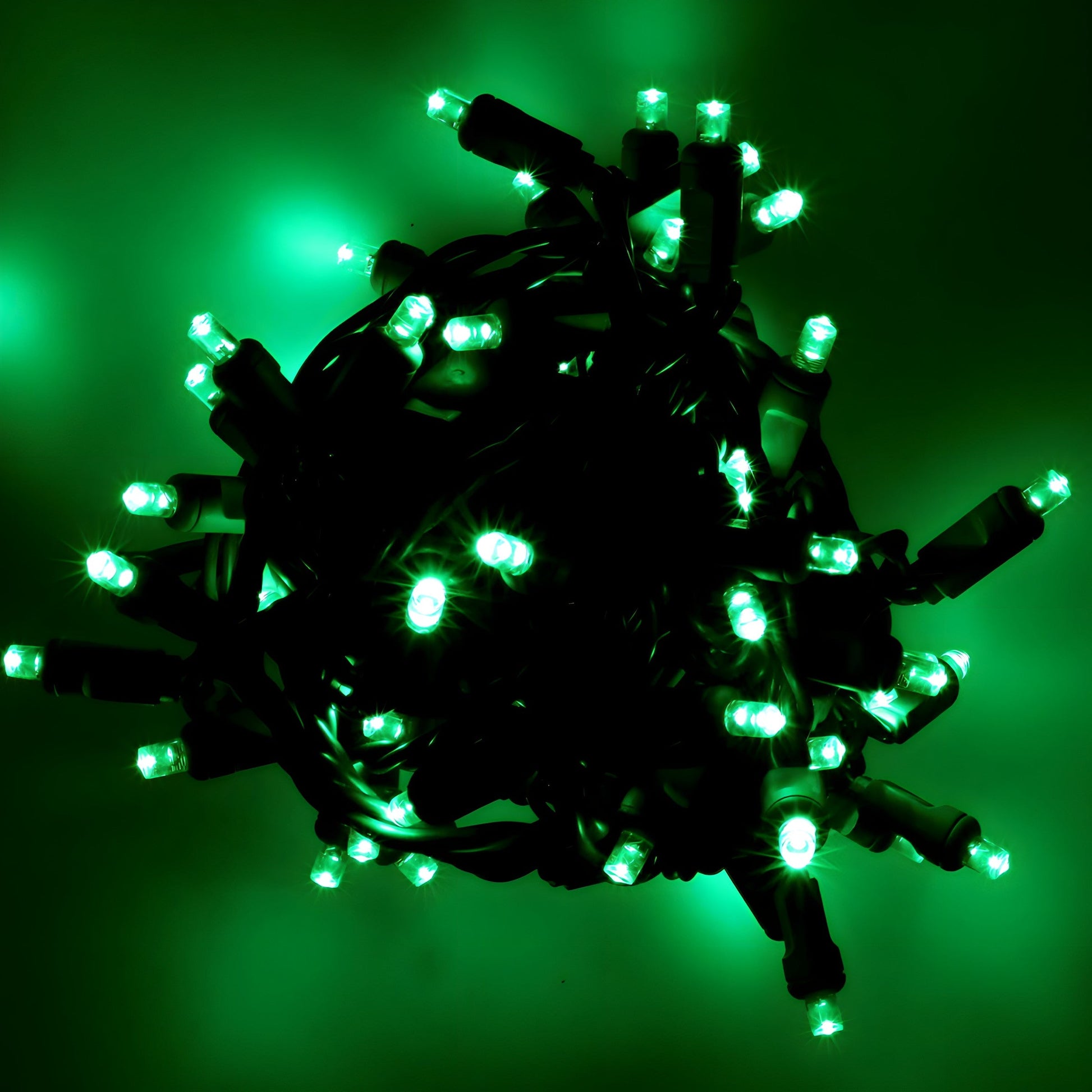 5mm LED Smooth Fade Lights DreamSpark Green 70 Bulbs 4’’ Spacing - Christmas Lights