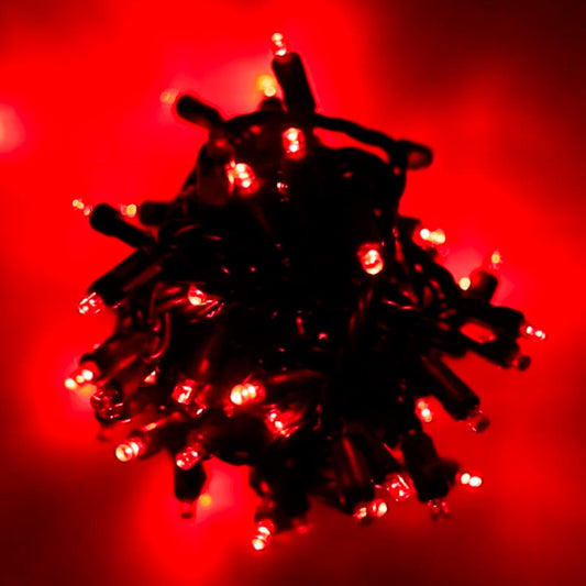5mm LED Smooth Fade Lights DreamSpark Red 70 Bulbs 4’’ Spacing - Christmas Lights