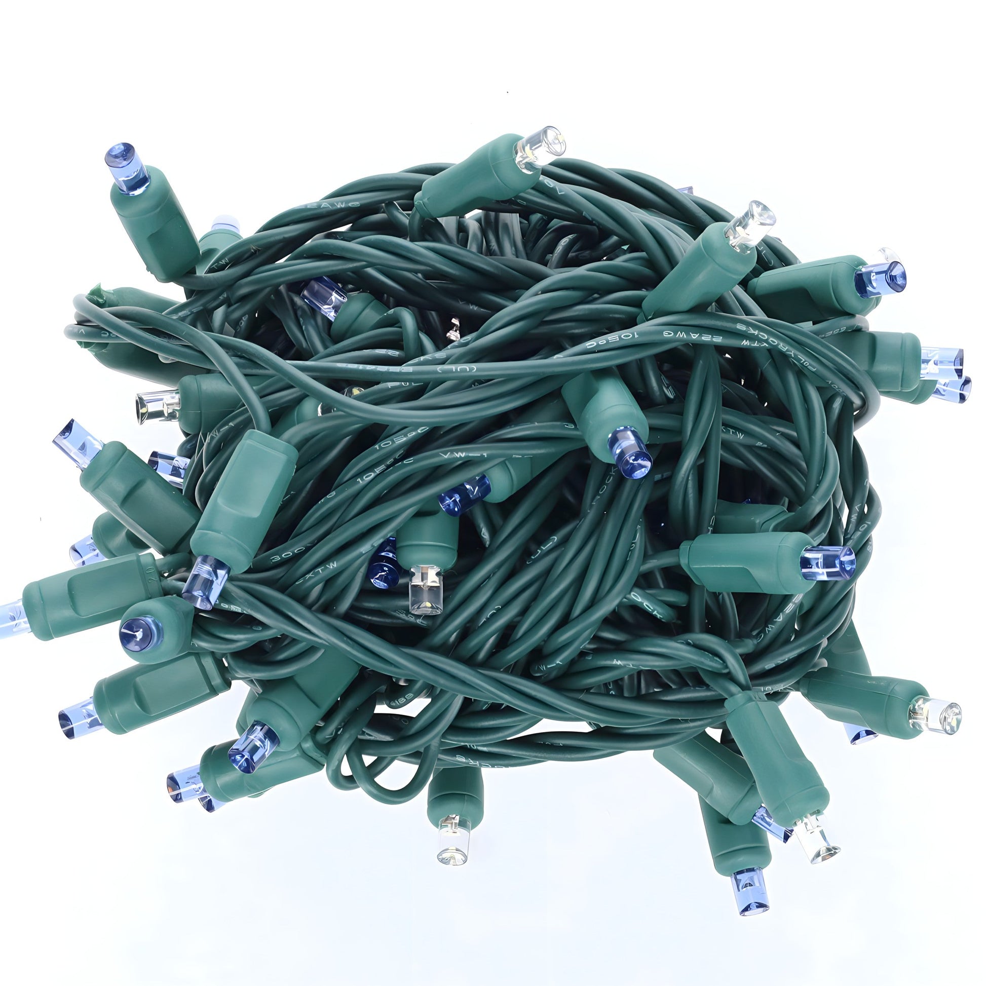 5mm LED Strobe Lights Dazzle Blue/cool white Strobing/Static 50 Bulbs 6’’ Spacing - Christmas Lights