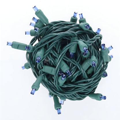 5mm LED Strobe Lights SuperSpark Blue Strobe Light String 50 Bulbs 6’’ Spacing - Christmas Lights