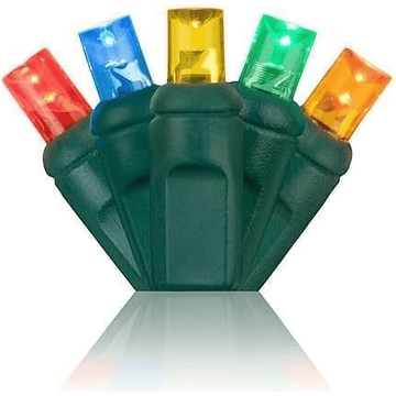 5mm Multicolor LED Christmas Lights, 70 Bulbs, 4" Spacing - The Christmas Light Emporium