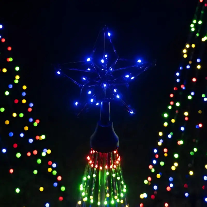 6’ Multicolor LED Animated Outdoor Lightshow Tree Black Frame - Christmas Lights
