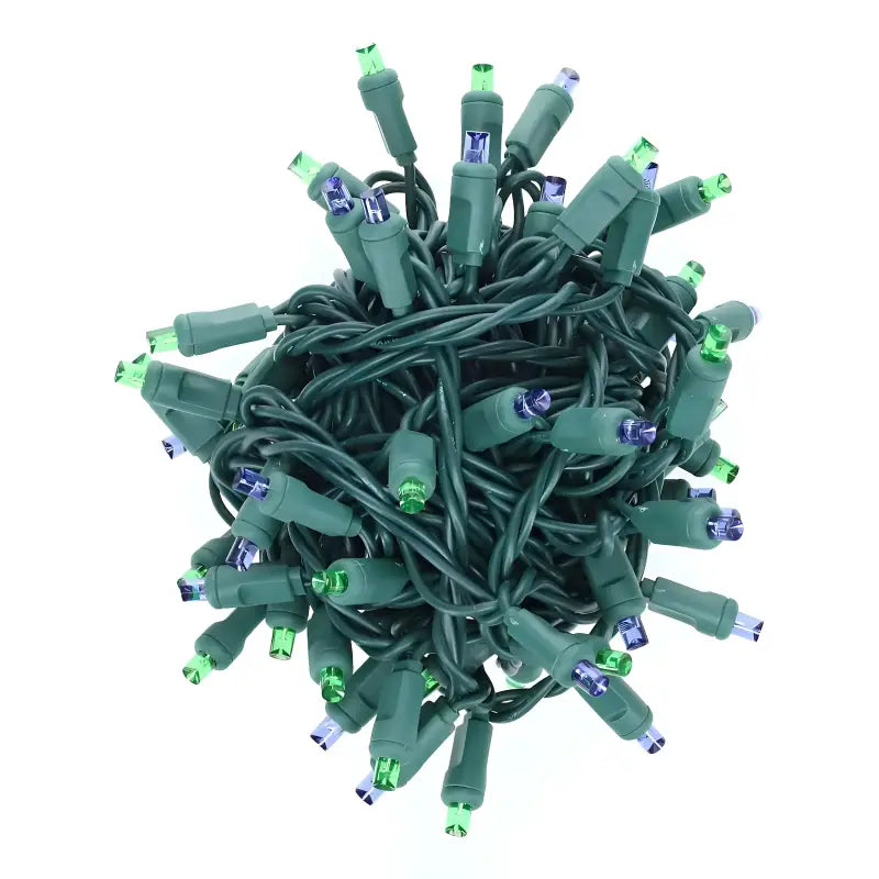 70 5mm Blue Green LED Christmas Lights 4’’ Spacing Christmas Lights