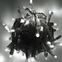 70 5mm Cool White DreamSpark® Slow Fade LED Christmas Lights, 4" Spacing, White Wire