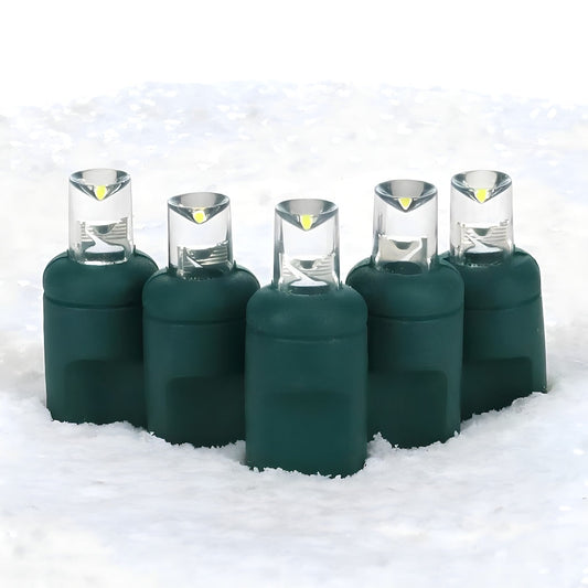 70 5mm Cool White LED Christmas Lights 4’’ Spacing - Christmas Lights
