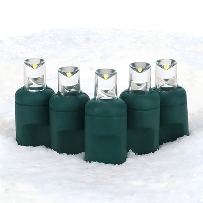 70 5mm Cool White LED Christmas Lights 4’’ Spacing - Christmas Lights