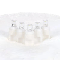 70 5mm Cool White LED Christmas Lights, 4" Spacing, White Wire