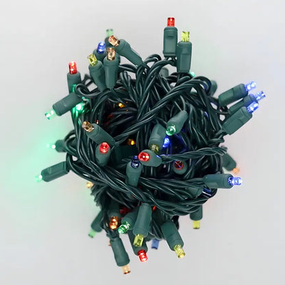70 5mm Multicolor DreamSpark Slow Fade LED Christmas Lights 4’’ Spacing - Christmas Lights