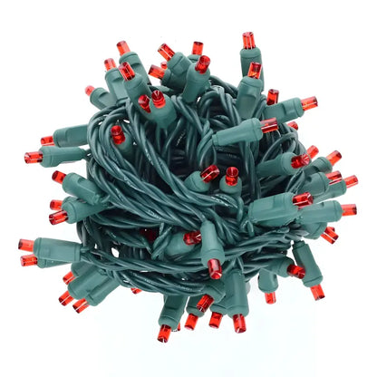 70 5mm Red LED Christmas Lights 4’’ Spacing - Christmas Lights