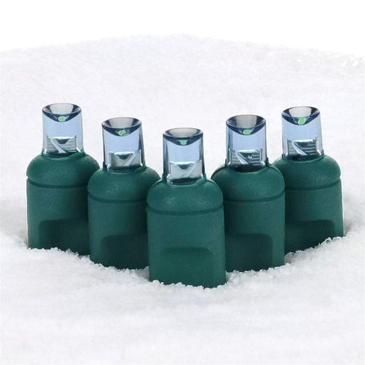 70 5mm Teal LED Christmas Lights 4’’ Spacing - Christmas Lights