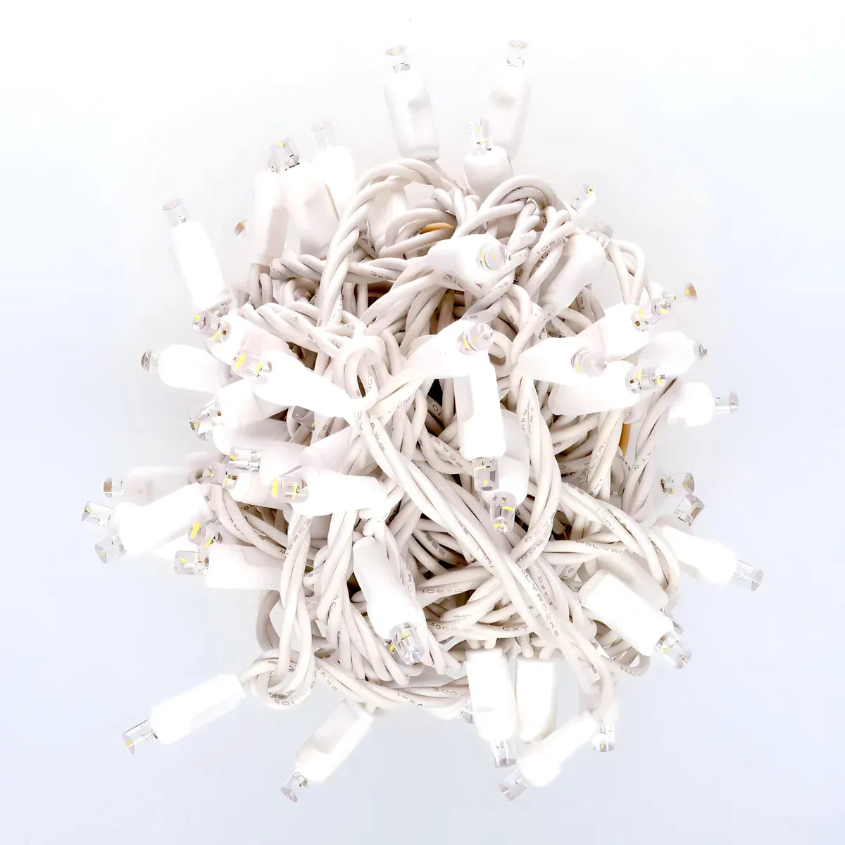 70 5mm Warm White DreamSpark Slow Fade LED Christmas Lights 4’’ Spacing White Wire - Christmas Lights