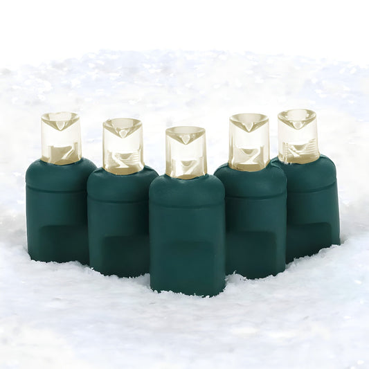 70 5mm Warm White LED Christmas Lights 4’’ Spacing - Christmas Lights