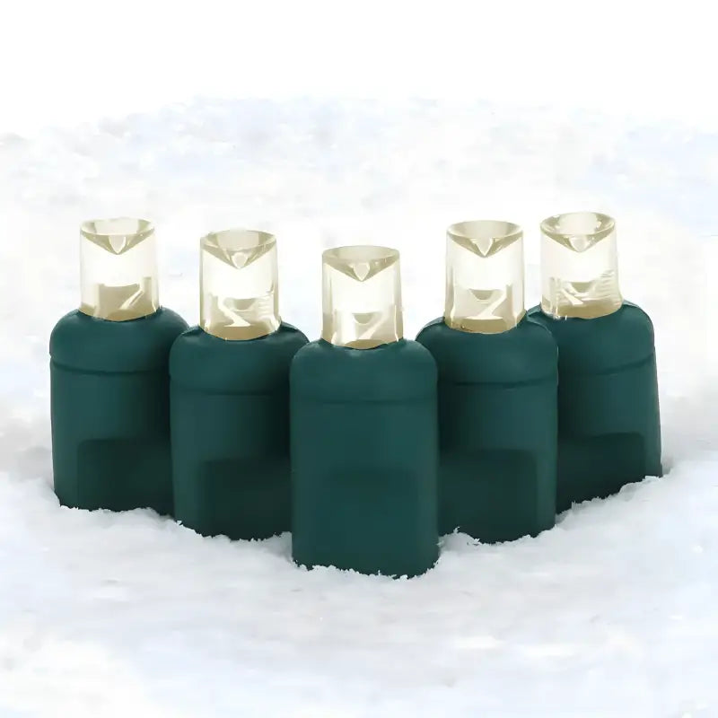 70 5mm Warm White Twinkle LED Christmas Lights 4’’ Spacing Green Wire - Christmas Lights