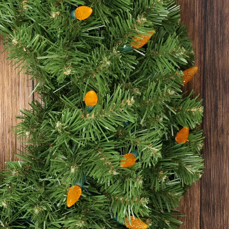 70 C6 Orange LED Christmas Lights 4’’ Spacing - Christmas Lights