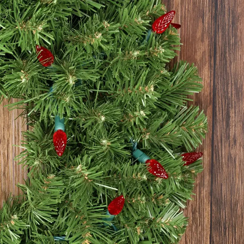 70 C6 Red LED Christmas Lights 4’’ Spacing - Christmas Lights