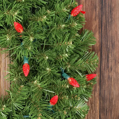 70 C6 Red LED Christmas Lights 4’’ Spacing - Christmas Lights