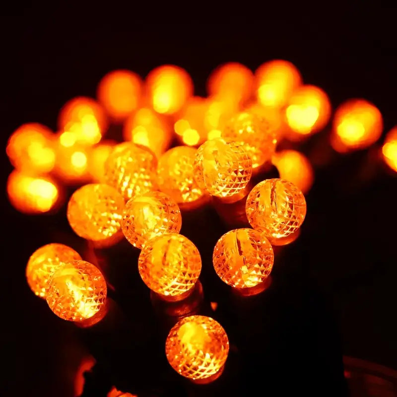 70 G12 Gold LED Christmas Lights 4’’ Spacing - Christmas Lights