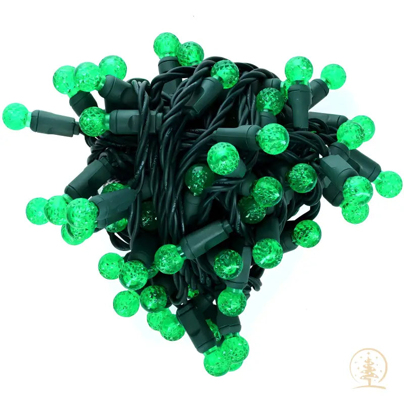 70 G12 Green LED Christmas Lights 4’’ Spacing - Christmas Lights