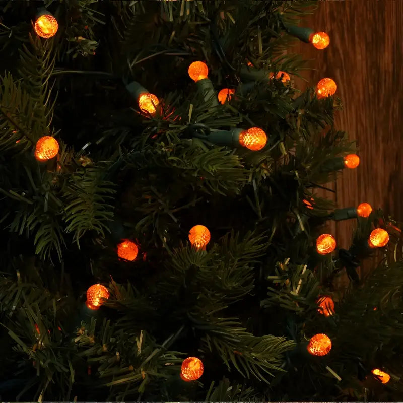 70 G12 Orange LED Christmas Lights 4’’ Spacing - Christmas Lights