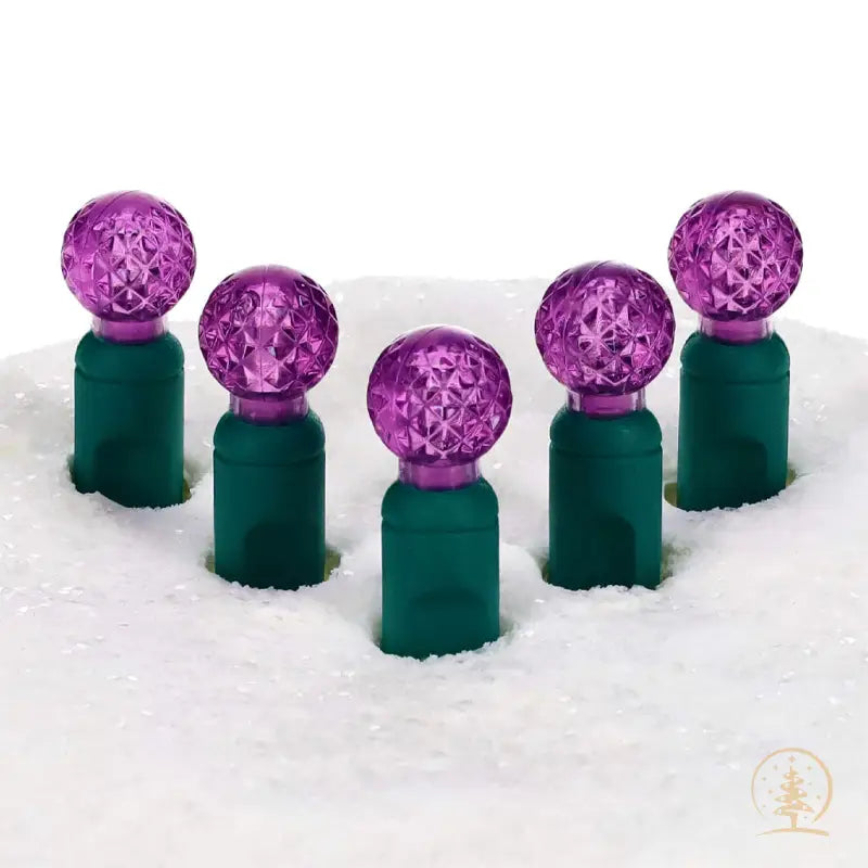 70 G12 Purple LED Christmas Lights 4’’ Spacing - Christmas Lights