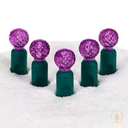 70 G12 Purple LED Christmas Lights 4’’ Spacing - Christmas Lights