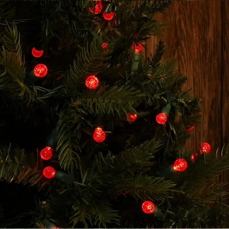 70 G12 Red LED Christmas Lights 4’’ Spacing - Christmas Lights