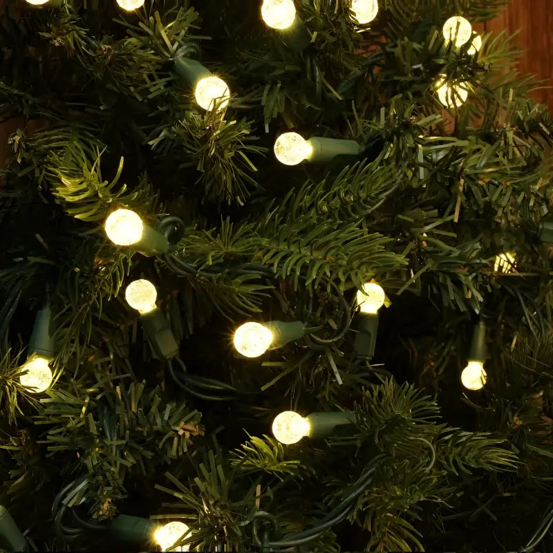 70 G12 Warm White LED Christmas Lights 4’’ Spacing - Christmas Lights