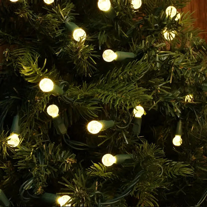 70 G12 Warm White LED Christmas Lights 4’’ Spacing - Christmas Lights