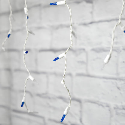 70 M5 Blue Cool White DreamSpark Slow Fade LED Icicle Lights - Christmas Lights