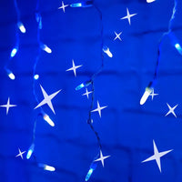 70 M5 Blue, Cool White DreamSpark® Slow Fade LED Icicle Lights, White Wire [CLOSEOUT]