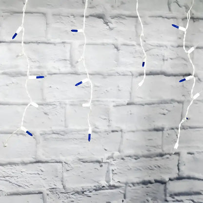 70 M5 Blue Cool White LED Icicle Lights - Christmas Lights