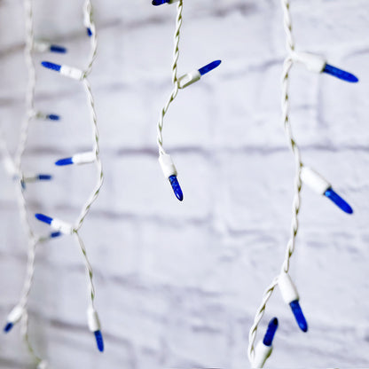 70 M5 Blue LED Icicle Lights - Christmas Lights